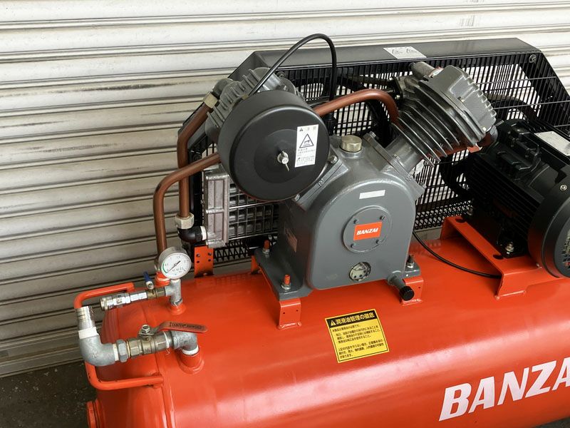 BANZAI/バンザイ 3.7kW 5馬力 給油式レシプロコンプレッサー CT-237LRG 60Hz専用 中圧(1.4MPa) |  機械工具のMugendouネットショップ