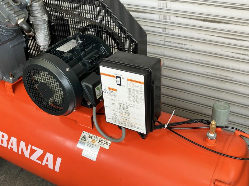 BANZAI/バンザイ 3.7kW 5馬力 給油式レシプロコンプレッサー CT-237LRG 60Hz専用 中圧(1.4MPa)