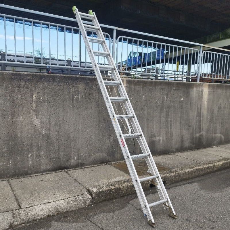 引取り限定商品］長谷川工業 HC2-71 アルミ製2連はしご 伸縮形はしご