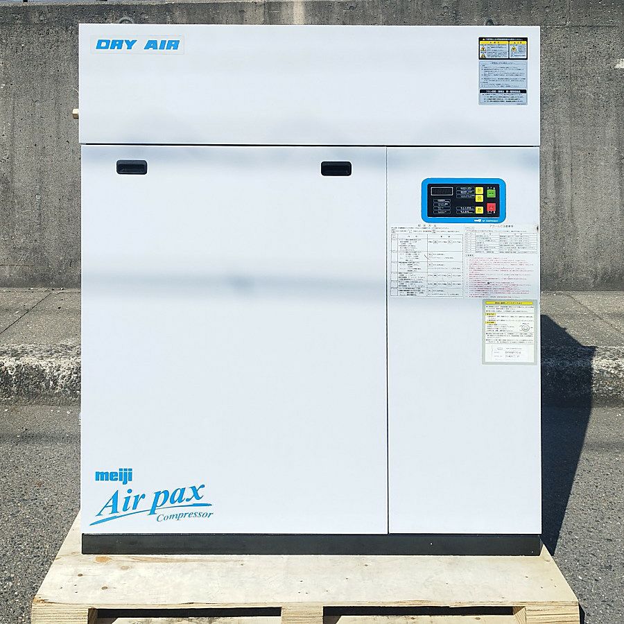 meiji/明治機械 DPKM-75-6 7.5kw/10馬力 ドライヤー付パッケージコンプレッサー 60Hz 運転時間8170h | 機械 ...
