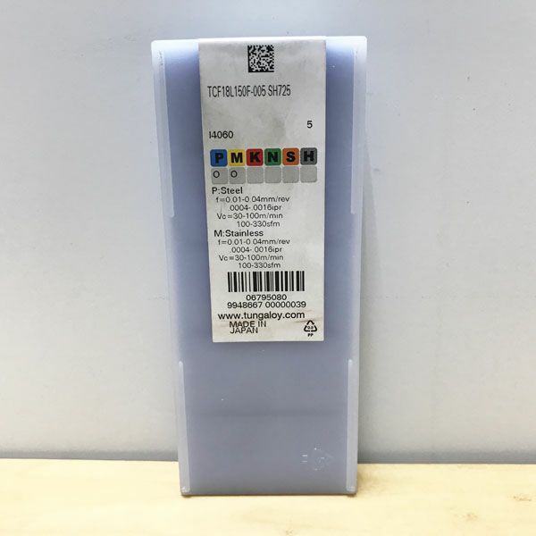 Tungaloy/タンガロイ TCF18L150F-005-SH725 15個 5個入/箱 端面 Tungaloy/タンガロイ TCF18L150F-005-SH725 15個 5個入/箱 端面