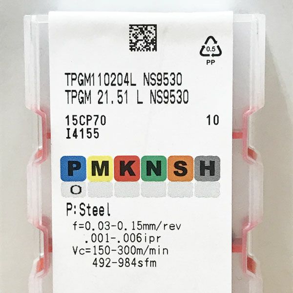 Tungaloy/タンガロイ TPGM110204L NS9530 30個 10個入/箱 切削用 Tungaloy/タンガロイ TPGM110204L NS9530 30個 10個入/箱 切削用