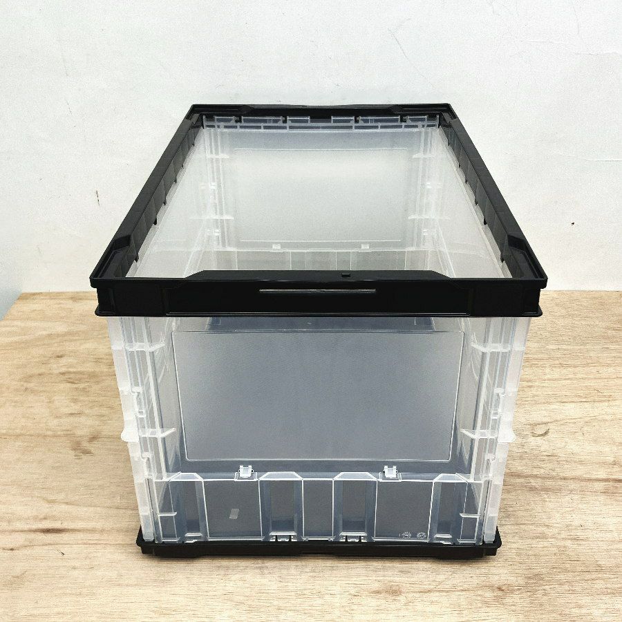 アスクル 「現場のチカラ」 ペタンコO-50B 50L ホワイト 5個セット 折りたたみコンテナ】 アスクル 「現場のチカラ」 ペタンコO-50B 50L