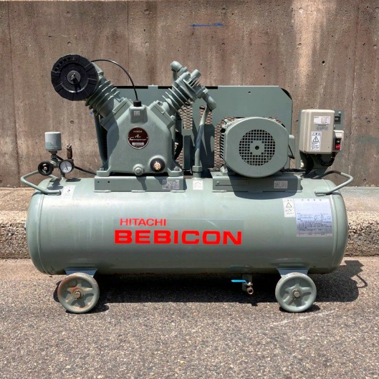 HITACHI/日立産機 3.7P-9.5VP6 5馬力給油式レシプロコンプレッサー