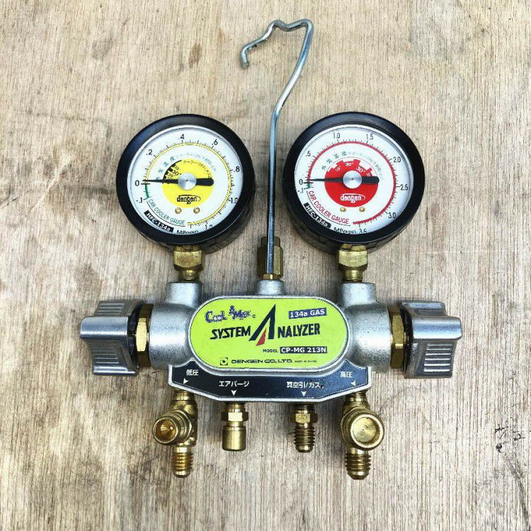 DENGEN/デンゲン CP-MG213N マニホールドゲージ R-134a/PAG専用 2